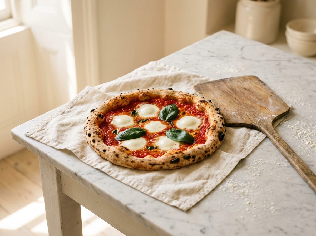 Frische neapolitanische Pizza